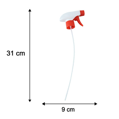 Red spray trigger thread and size details