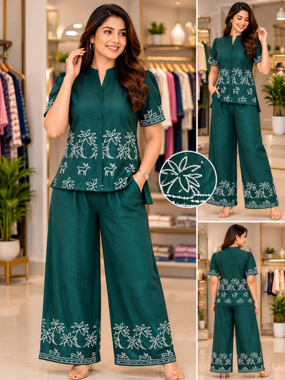 Women's Premium Rayon Co-Ord Set | Soft & Comfortable Casual Wear | Stylish Matching Top & Bottom | Sizes S, M, L | Multiple Colours