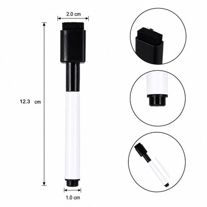 Open whiteboard marker with eraser cap attached on the end