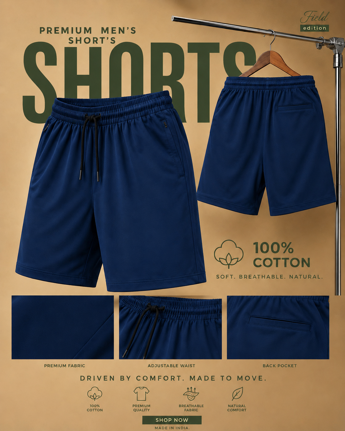 Men's Prism Flow Premium Cotton Short