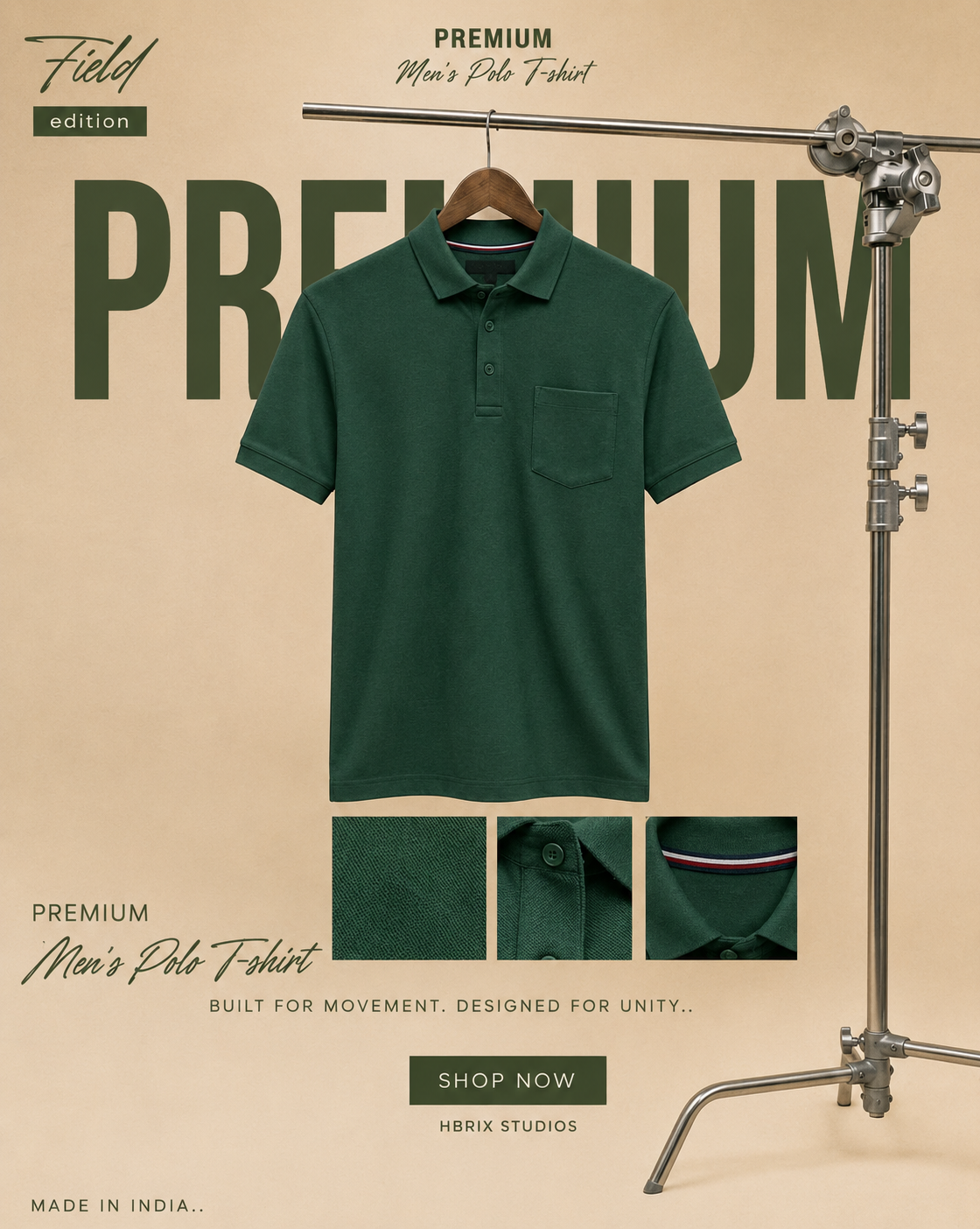 Men’s Premium Cotton Polo T-Shirt