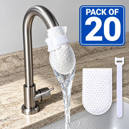 🚰 20PCS Faucet Water Filter Pads – Easy Install + Cable Ties ✨